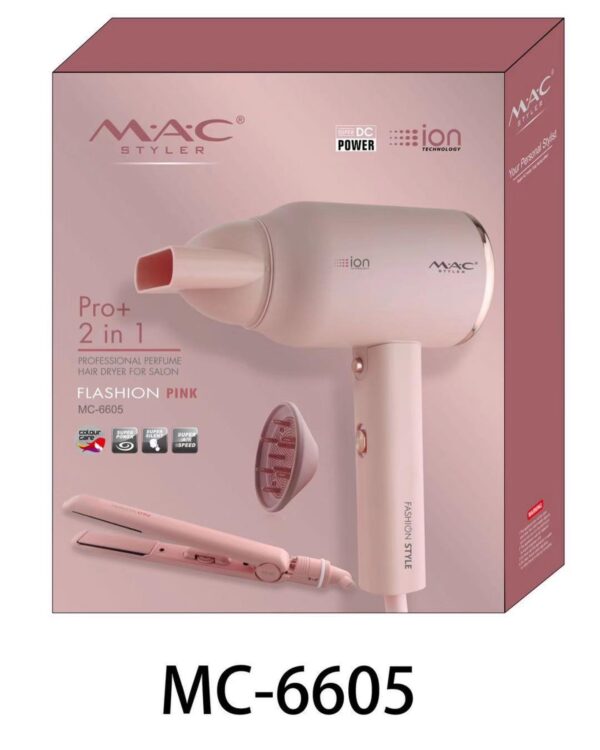 MAC styler Pro+ 2in1 Professional perfume anion hair dryer family combo set - Image 4