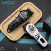 VGR V-699 Salon Series Professional Digital Display Cordless Hair Clipper- White - Image 2