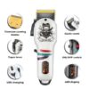 VGR V-699 Salon Series Professional Digital Display Cordless Hair Clipper- White - Image 3