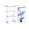Three Layer Laundry Clothes Drying Rack With Hanger – Fold able Stainless Steel - Image 3