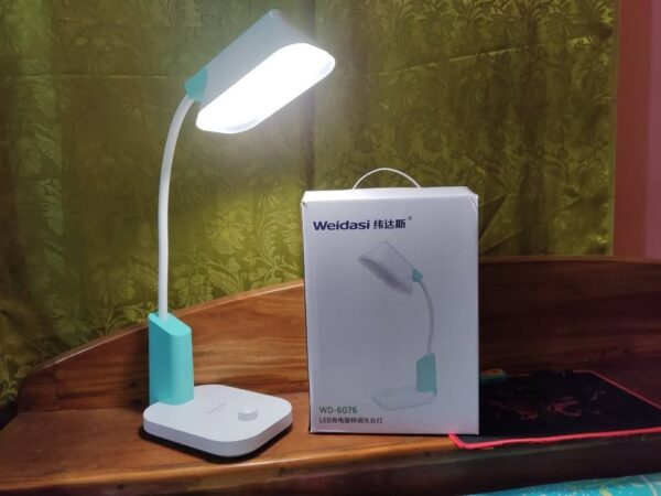 Weidasi WD-6076 Rechargeable led Desk Table Lamp with Adjustable Brightness