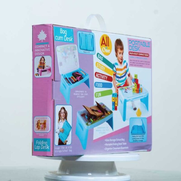Folding Baby Reading Writing Portable Desk With Compartments - Image 4