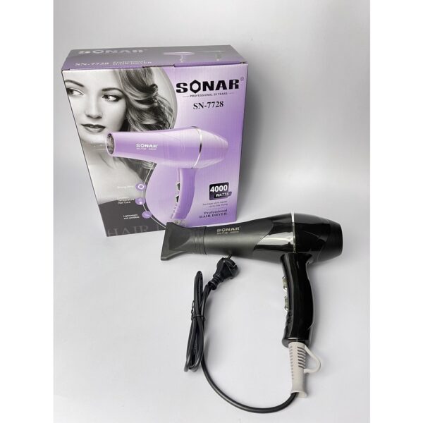 Sonar Professional Hair Dryer 4000W Sonar-7728  High Speed Hair Dryer - Image 2