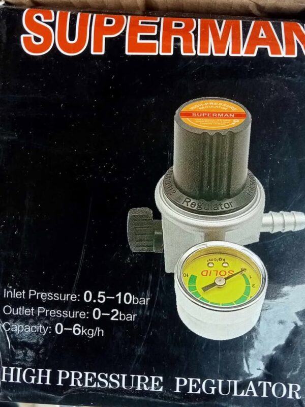 superman high pressure regulator LPG Regulator 22MM With Meter - Image 2