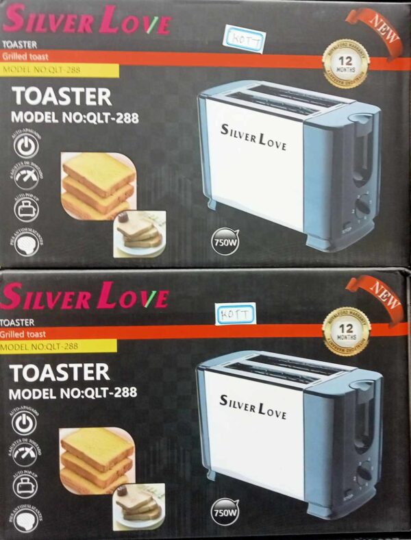 Silver Love Toaster Model no-288 750watt - Image 3