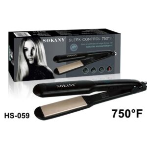 SOKANY HS-059 Professional Hair Straightener Temperature Settings Hair Straightener  (Black)