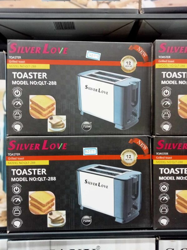 Silver Love Toaster Model no-288 750watt - Image 2