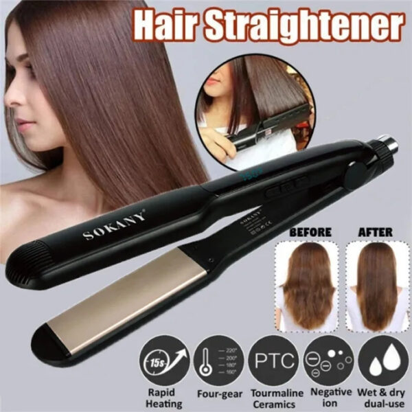 SOKANY HS-059 Professional Hair Straightener Temperature Settings Hair Straightener  (Black) - Image 3