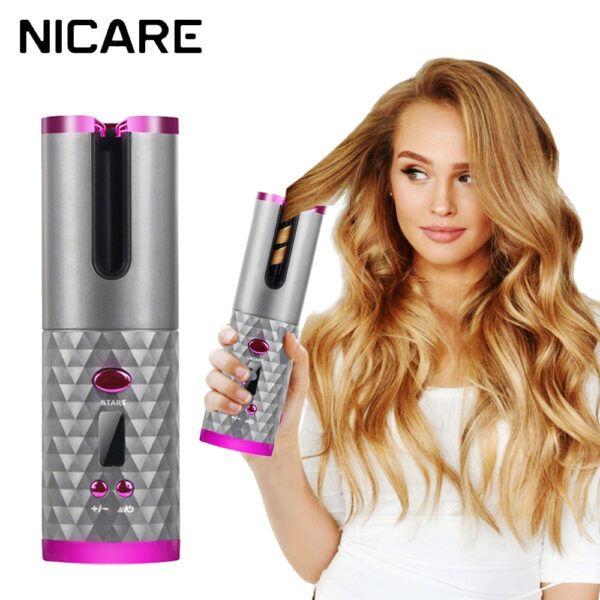 Automatic Hair Curler Cordless USB Rechargeable Ceramic Curling Iron - Image 4
