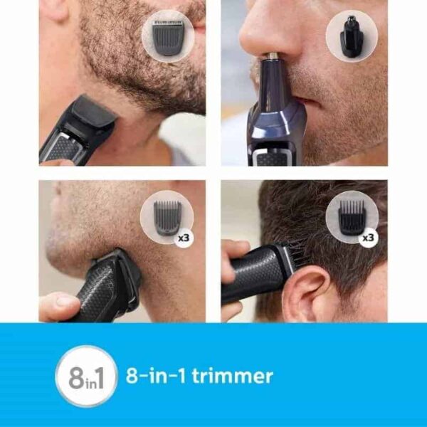 Philips Mg3730 8 In 1 Beard Trimmer & Hair Trimmer With Nose Trimmer For Men - Image 3