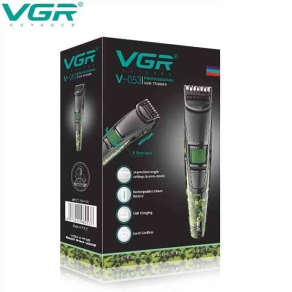 VGR V-053 Camouflage Professional Rechargeable Hair Clipper Trimmer for Men - Image 2