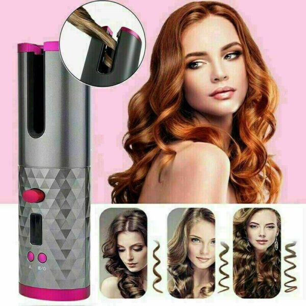 Automatic Hair Curler Cordless USB Rechargeable Ceramic Curling Iron