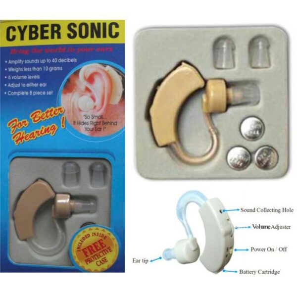 Cyber Sonic Hearing Aid Mini Device Ear Sound Amplifier Digital Hearing Aids - Image 2