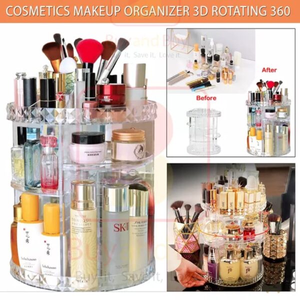 Cosmetics Makeup Organizer 3D Rotating 360 - Image 2