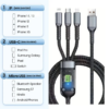 100W 3-in-1 Fast Charging Cable Intelligent Support For Ultra-Fast Charging USB, Visual Power Charging Via Multiple Interfaces - Image 3