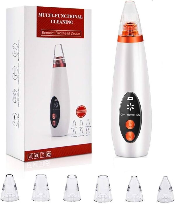 Clean Blackhead Vacuum,Rechargeable Electric Blackhead Removal Tool with USB Rechargeable Blackhead Suction Machine - Image 2